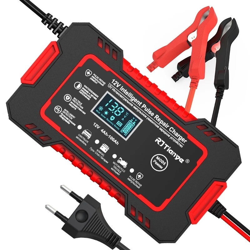 Carregador de bateria automotivo inteligente 12 V Display Digital Automáticas Carregador De Bateria