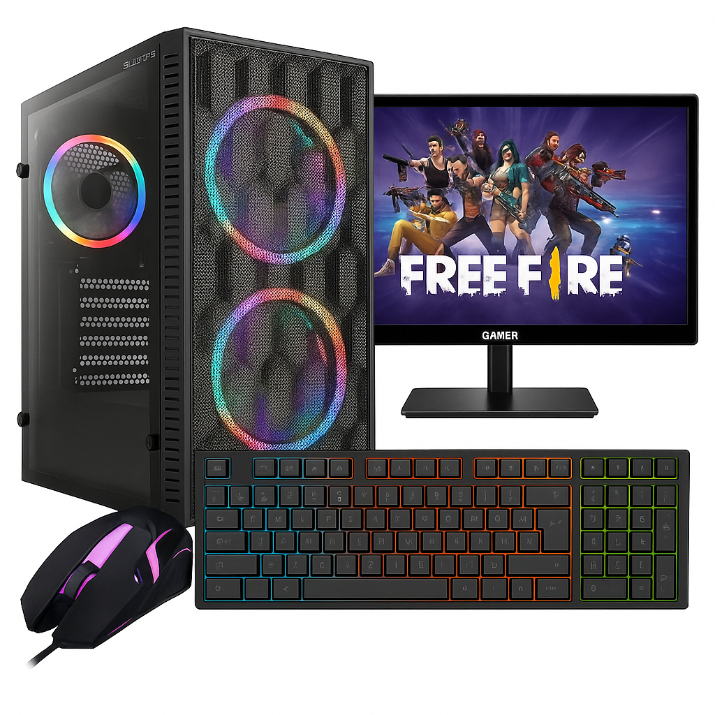 PC Gamer Completo, Intel Core i5, RX 550 4GB DDR5, 10GB de Ram, SSD 480GB, Monitor 19