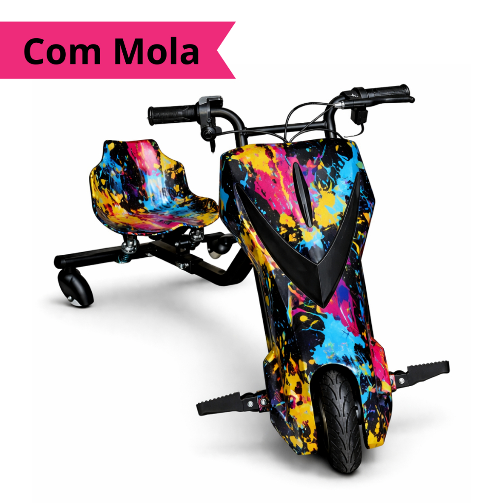 Triciclo Elétrico Com Amortecedor 8 Polegadas 350w Adulto - Infantil Drift 3 Velocidades Bluetooth Modelos Variados